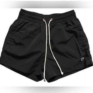 CHAMPION VTG 70’s black Tie String Elastic shorts.Pockets, Lining Size XS